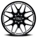 Picture of Cali Off-Road 9115D Invader Dually 22x8.25 / 8x210 BP / -192mm OS / 154.2mm Hub Gls Blk Mill Wheel