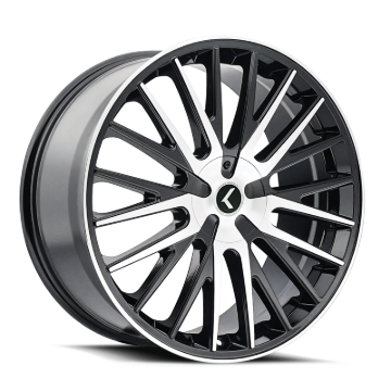 Picture of Kraze KR185 Double Down 22x8.5 / 5x112/114.3 BP / 38mm Offset / 73mm Hub Gloss Black Machined Wheel