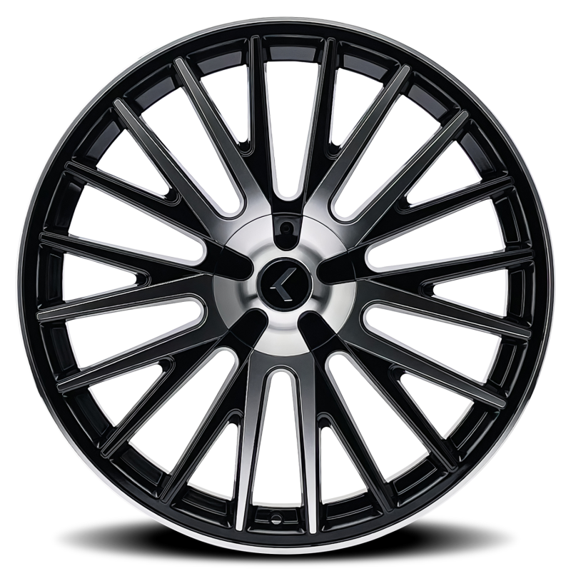 Picture of Kraze KR185 Double Down 22x8.5 / 5x110/115 BP / 38mm Offset / 73mm Hub Gloss Black Machined Wheel