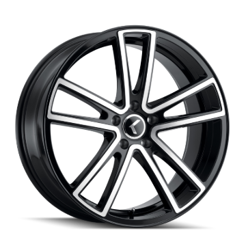 Picture of Kraze KR190 Lusso 18x8 / 5x115 BP / 40mm Offset / 72.62mm Hub Gloss Black Machined Wheel