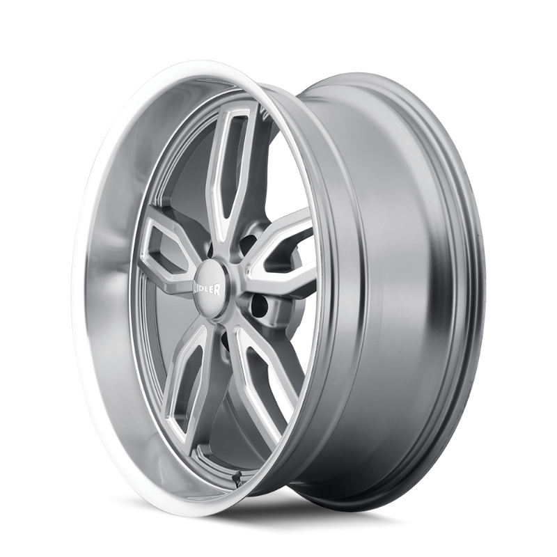 Picture of Ridler 608 18x8 / 5x127 BP / 0mm Offset / 78.3mm Hub Gloss Grey Milled Wheel
