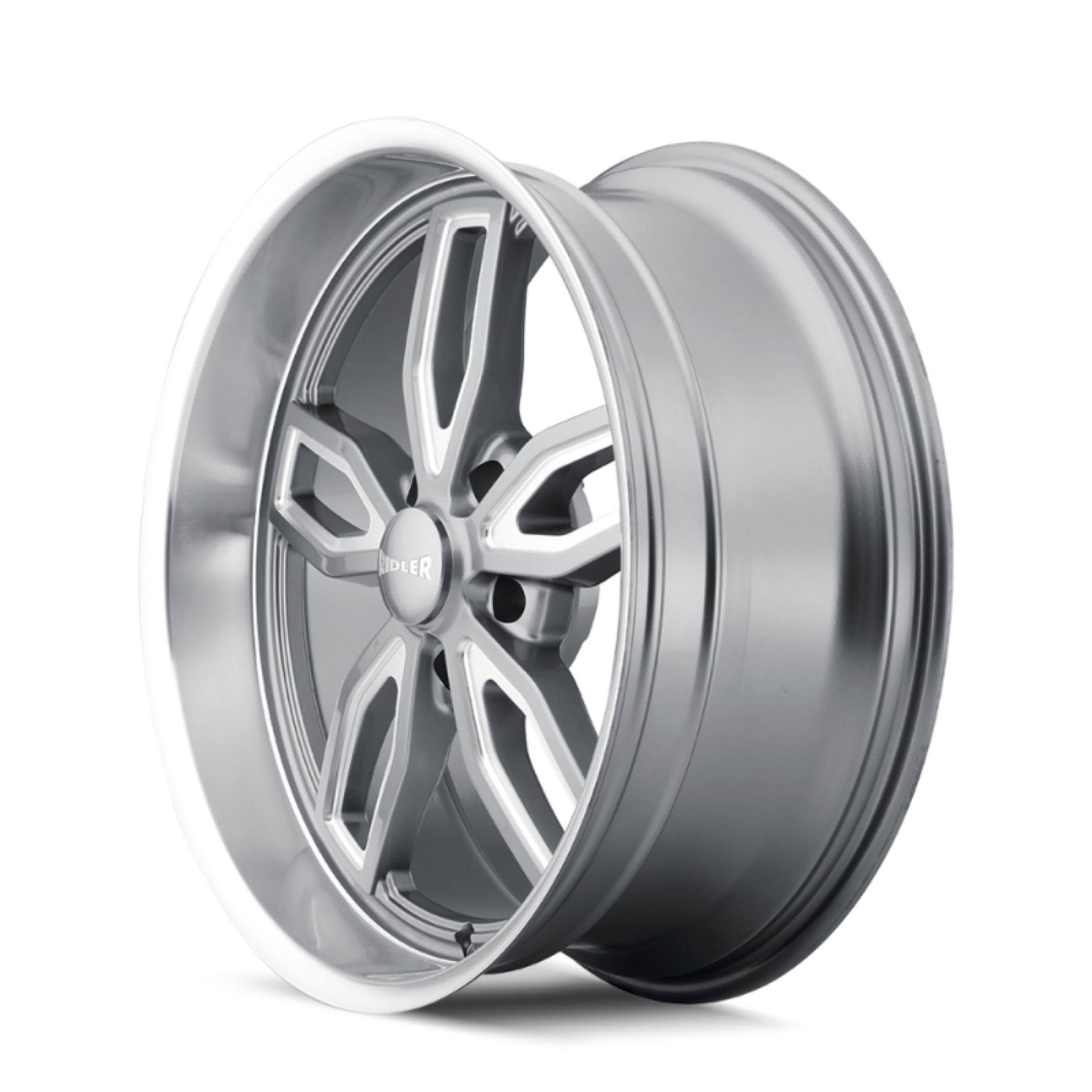 Picture of Ridler 608 18x8 / 5x127 BP / 0mm Offset / 78.3mm Hub Gloss Grey Milled Wheel