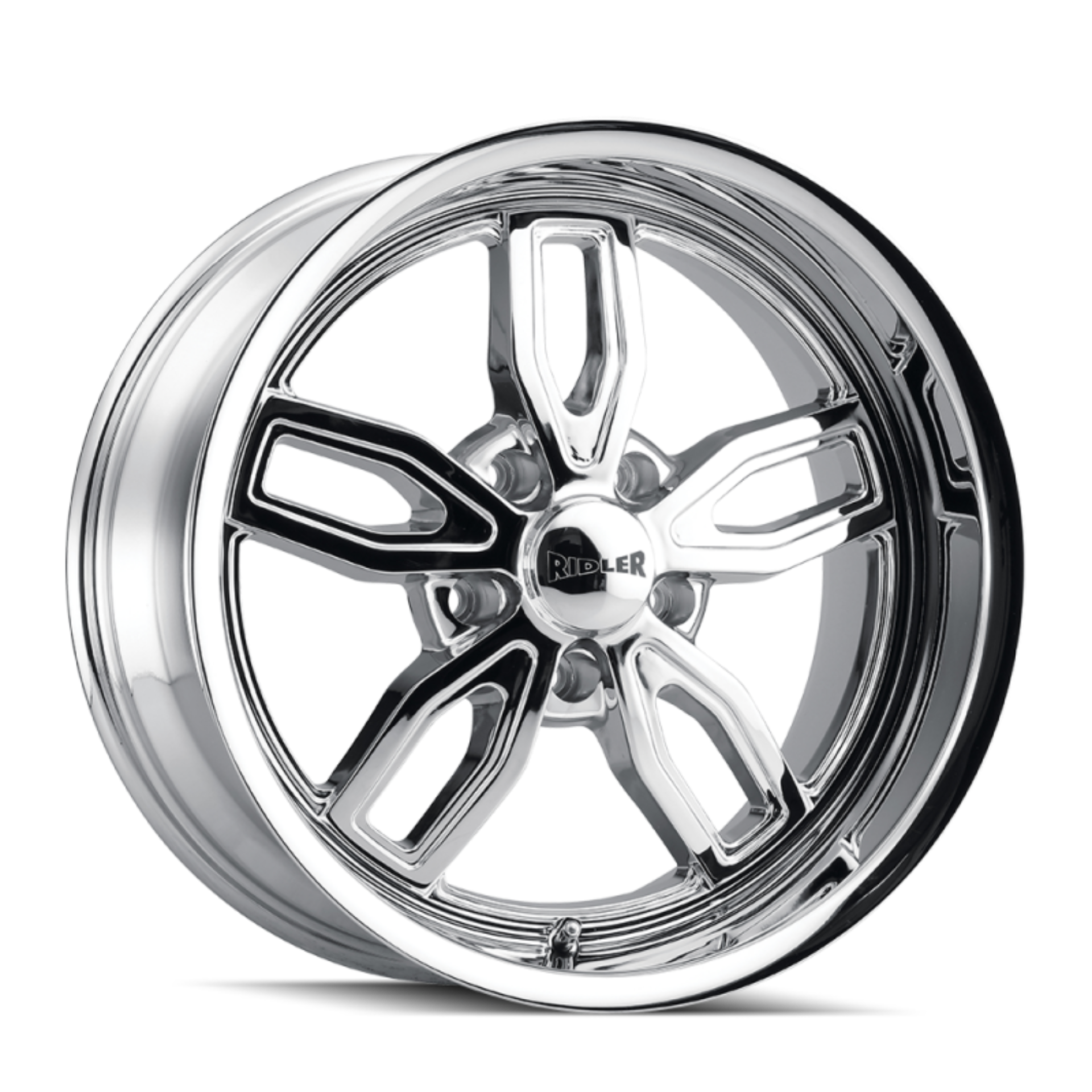 Picture of Ridler 608 18x8 / 5x114.3 BP / 0mm Offset / 72.62mm Hub Chrome Wheel