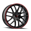 Picture of Touren 3260 TR60 20x8.5 / 5x114.3/120 BP / 20mm Offset / 74.1mm Hub Gloss Black w/ Red Ring Wheel