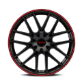 Picture of Touren 3260 TR60 16x7 / 5x100/114.3 BP / 42mm Offset / 72.62mm Hub Gloss Black w/ Red Ring Wheel