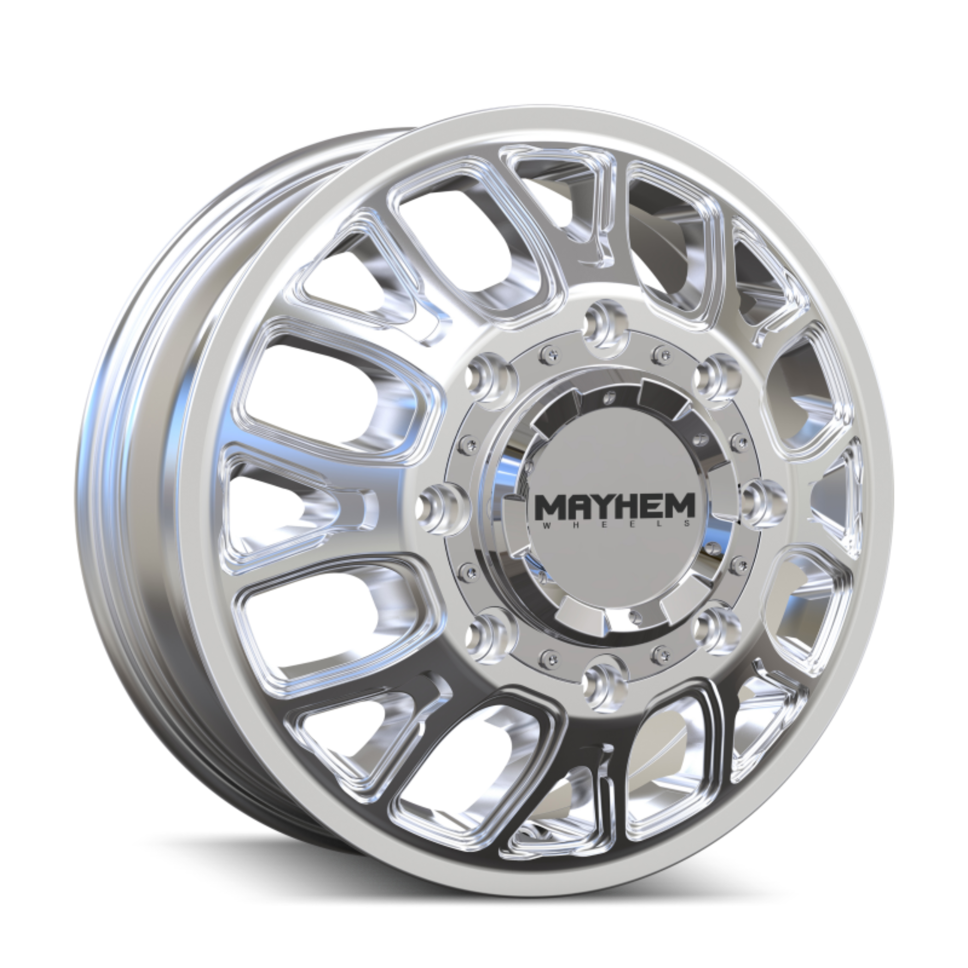 Picture of Mayhem 8107D Cogent Dually 17x6.5 / 8x165.1 BP / 125mm Offset / 121.3mm Hub Polished Wheel