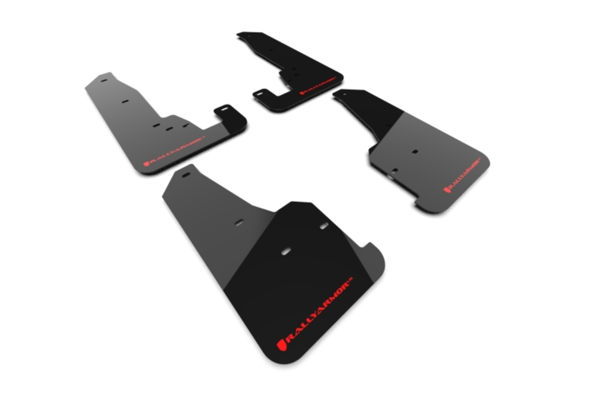Picture of Rally Armor 18-22 Jeep Grand Cherokee SRT Trackhawk Black UR Mud Flap - Red Logo
