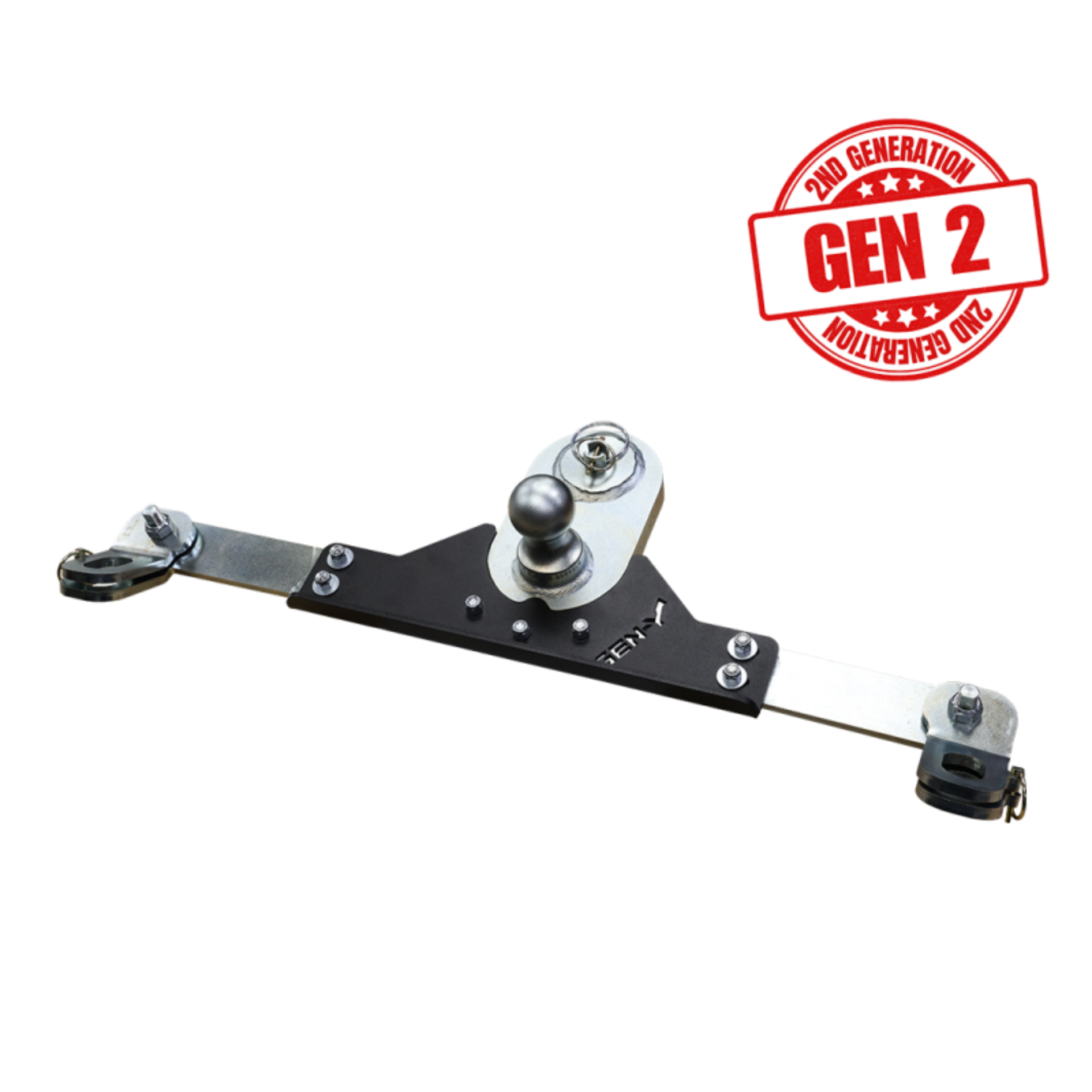 Picture of Gen-Y 2017+ Ford GoosePuck II 5in Offset Ball Puck Mount & 25K Towing w/Safety Chain Anchors