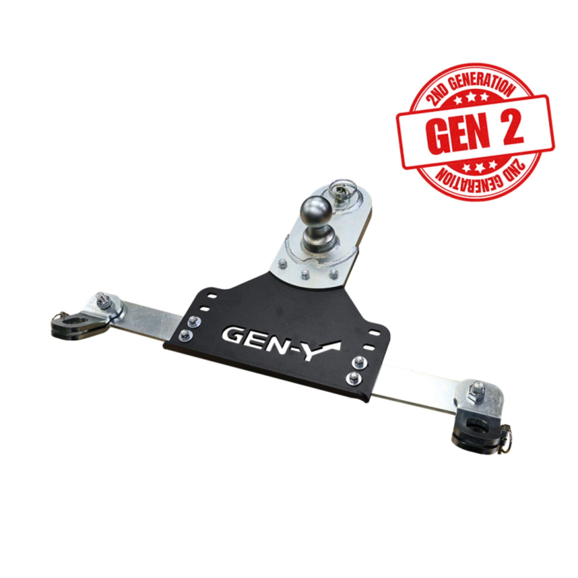 Picture of Gen-Y 18-19 GM Short/Long Bed GoosePuck II 5in Offset Ball Puck Mount 25K TW w/Safety Chain Anchors