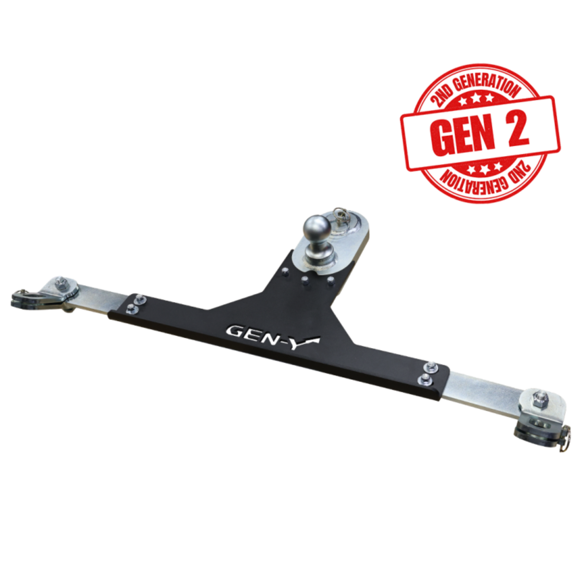 Picture of Gen-Y Dodge/RAM GoosePuck II 5in Offset Ball Puck Mount & 25K Towing w/Safety Chain Anchors