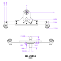 Picture of Gen-Y 2017+ Ford GoosePuck II 5in Offset Ball Puck Mount & 25K Towing w/Safety Chain Anchors