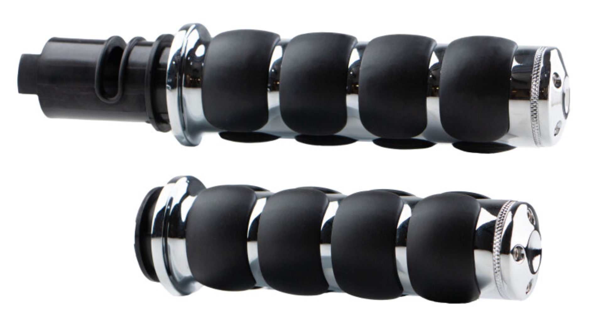 Picture of Kuryakyn ISO Grips 24 and Up Touring 25 and Up Softails Throttle-By-Wire Chrome