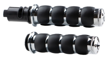 Picture of Kuryakyn ISO Grips 24 and Up Touring 25 and Up Softails Throttle-By-Wire Chrome