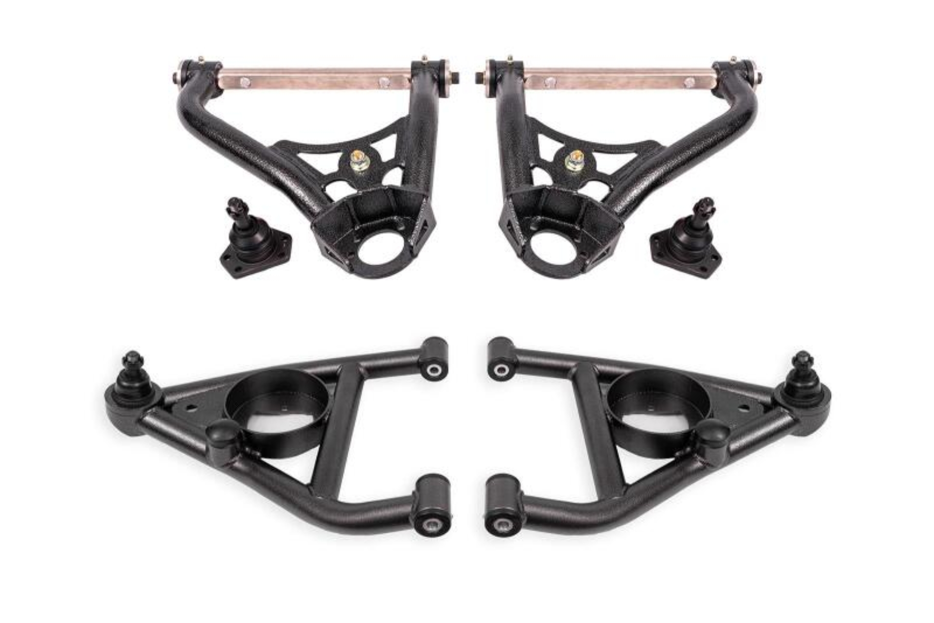 Picture of BMR 67-69 GM F-Body / 68-74 X-Body Non-Adj. Upper & Lower A-Arms (Polyurethane) - Black Hammertone