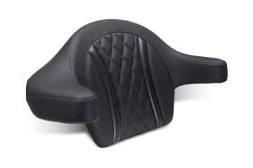 Picture of Mustang 23-25 Harley CVO Road Glide (ST) Deluxe Diamond Ext Arm Wrap-around Backrest Black