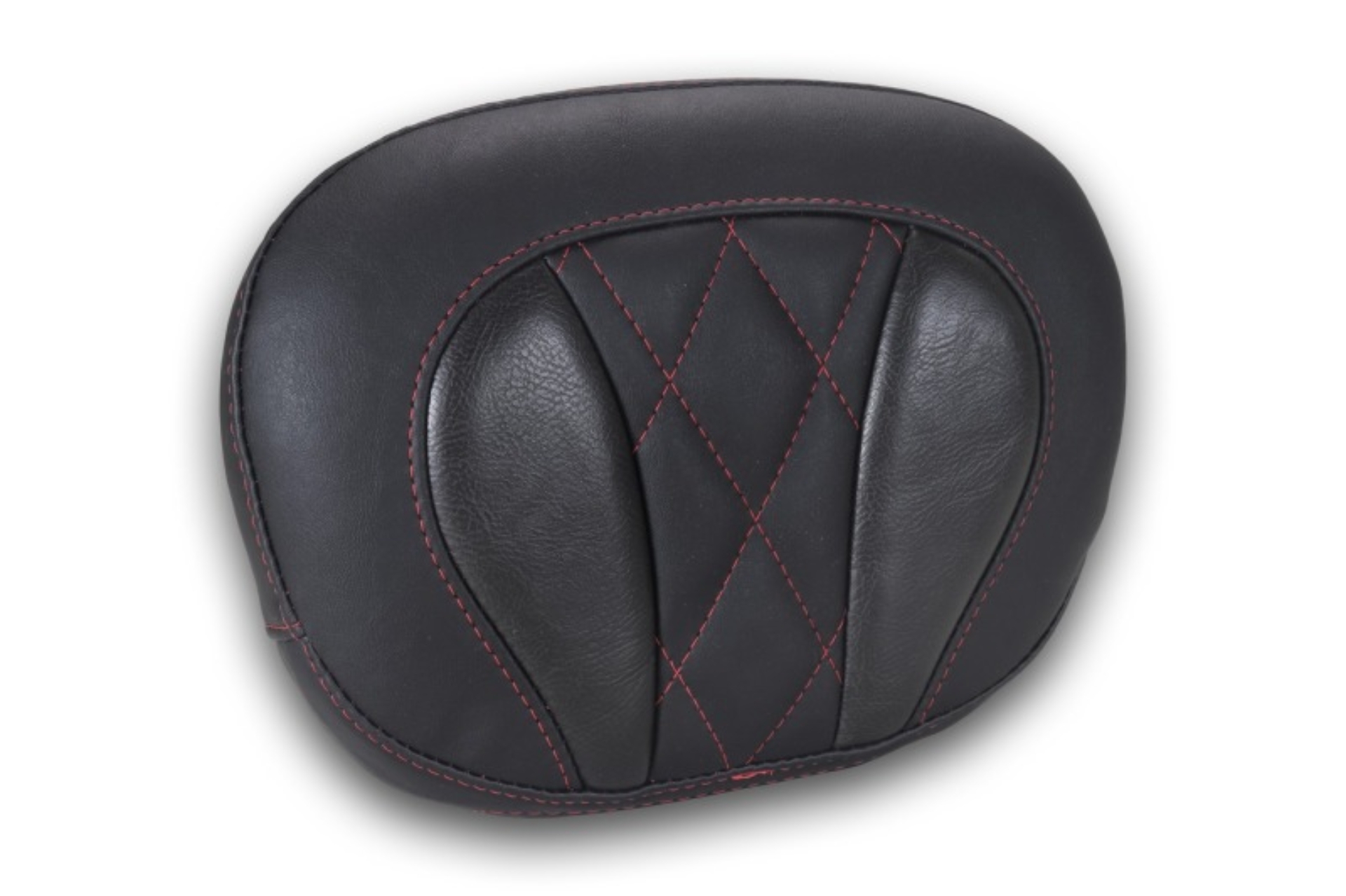 Picture of Mustang Deluxe Diamond Touring Sissy Bar Pad Black w/Dark Cherry Thread