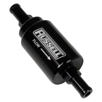 Picture of Russell 3/8 Male To 3/8 Male Barbed Fuel Check Valve - Black Anodized
