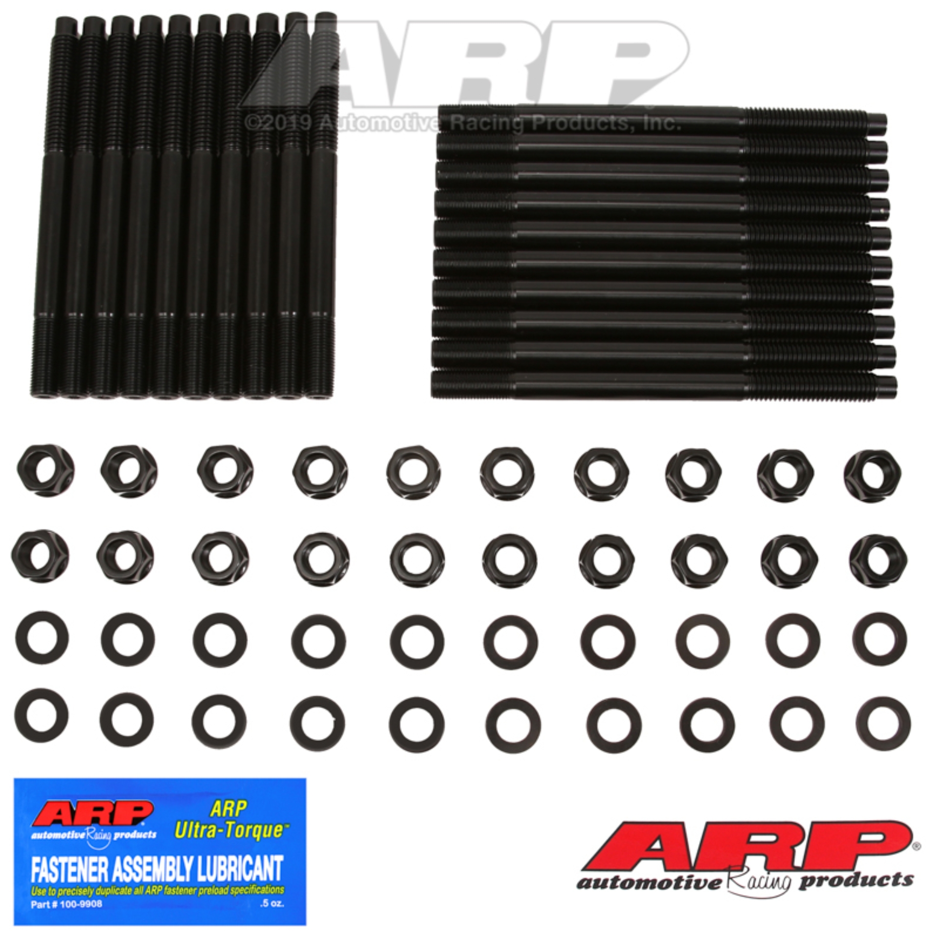 Picture of ARP SVO/Fontana alum block, w/94up Yates hds, hex Head Stud Kit