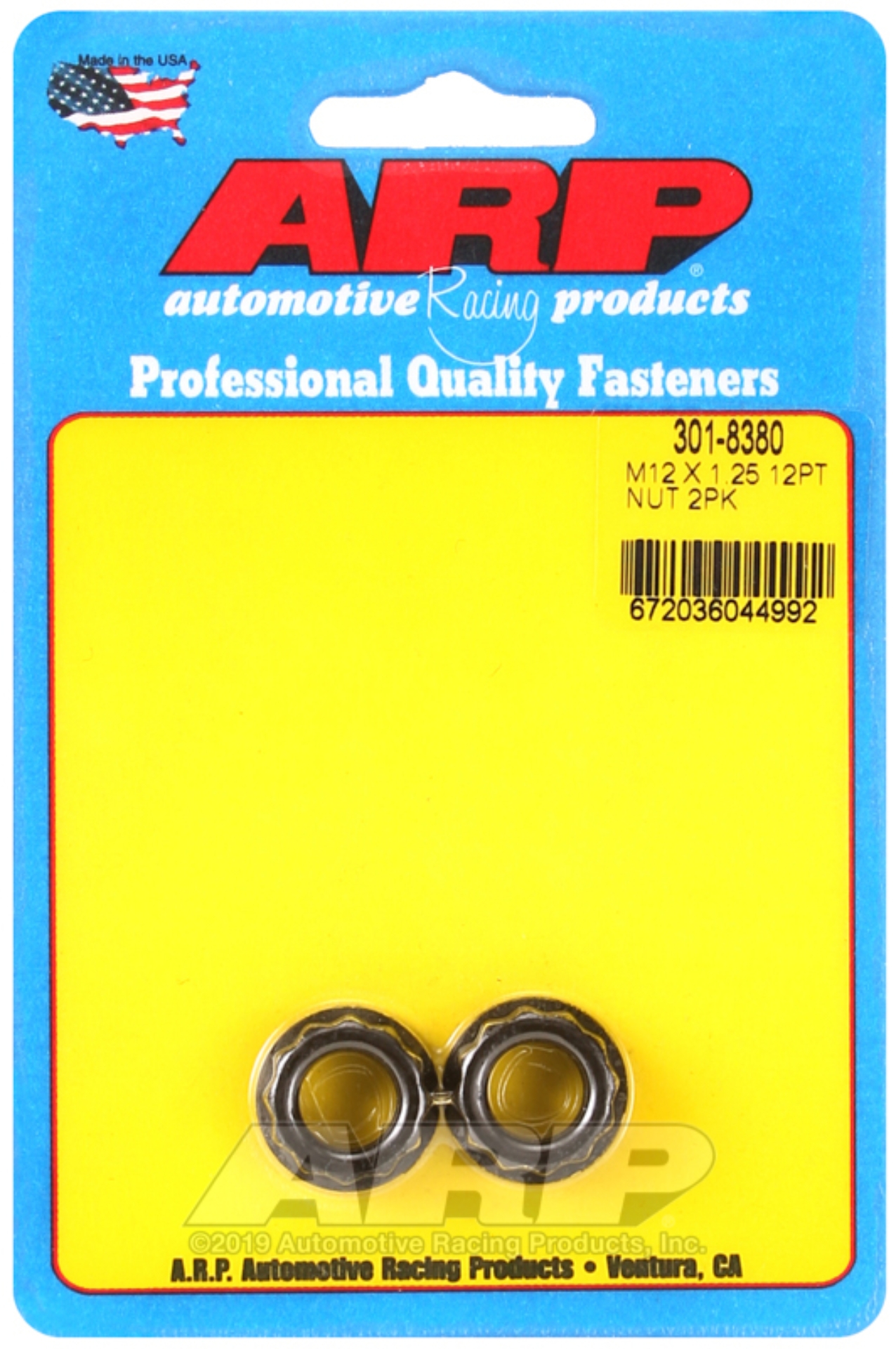 Picture of ARP M12 X 1.25 (5/8 wr) 12pt 2pc nut kit