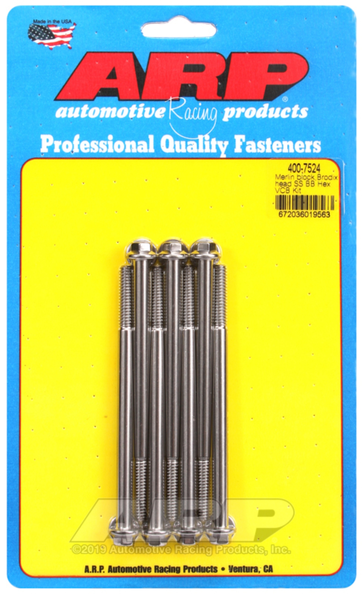 Picture of ARP Merlin block, Brodix head BB hex valve cover bolt kit