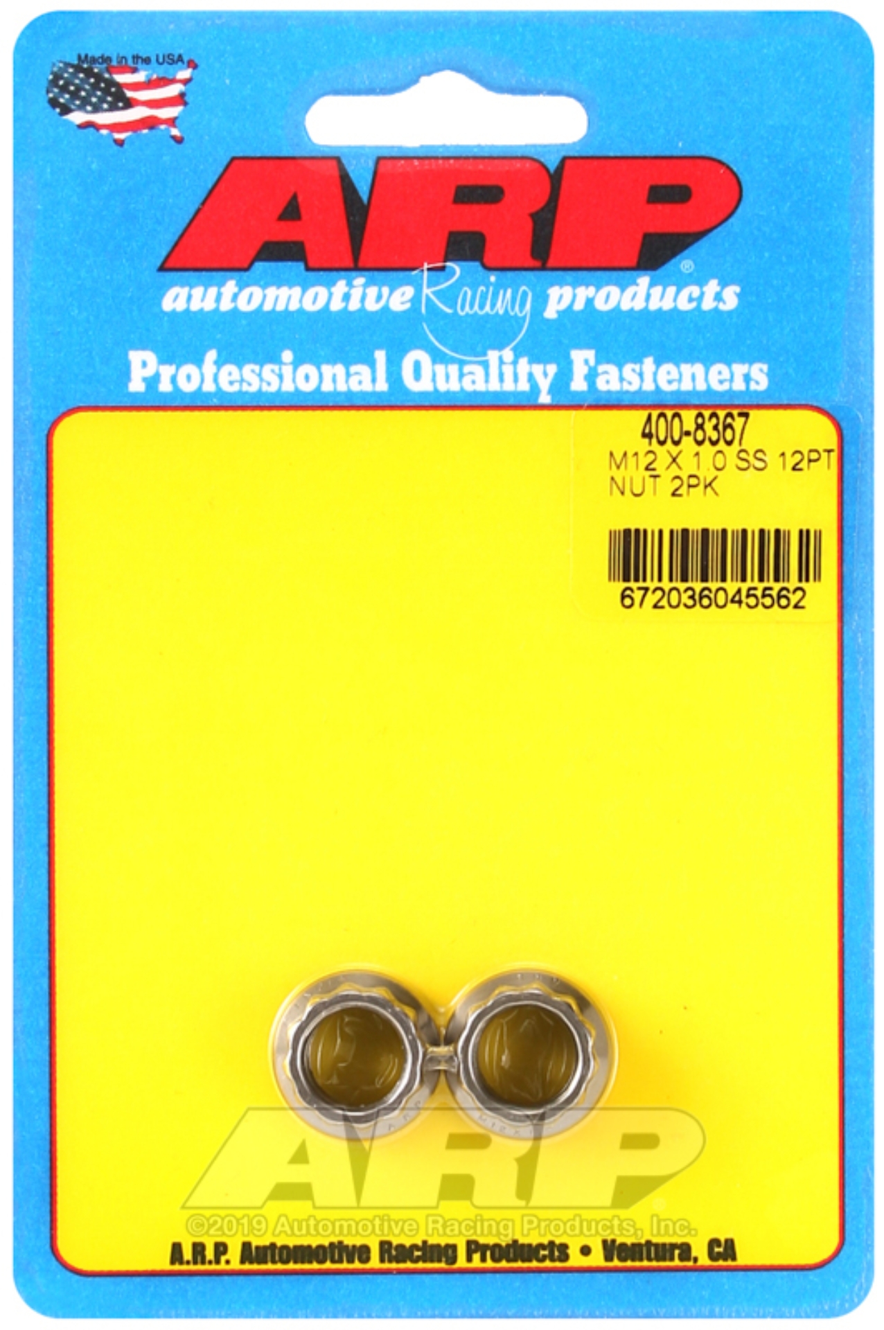 Picture of ARP M12 X 1.00 (M14 wr) SS 12pt nut kit