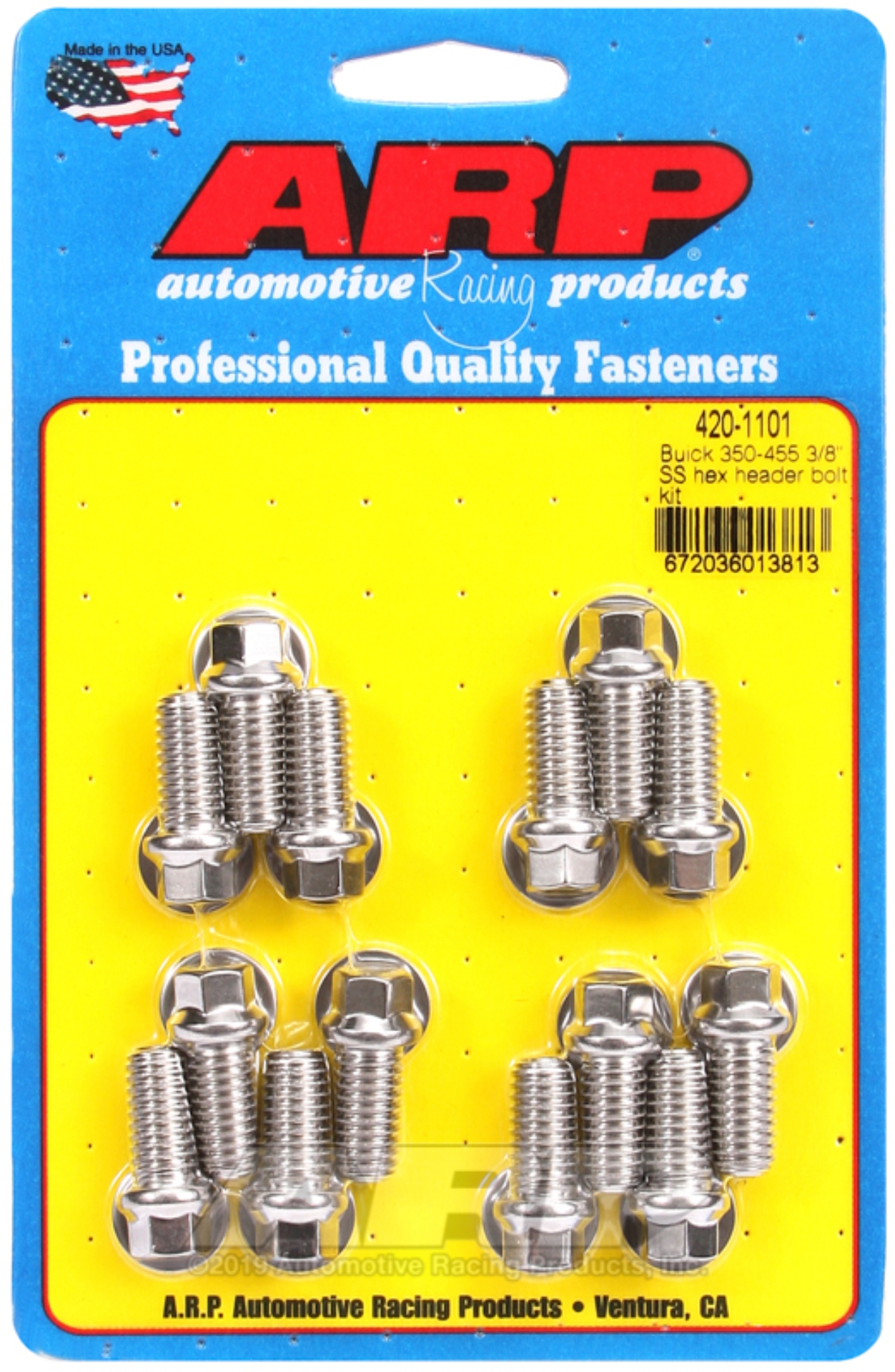 Picture of ARP Buick 350-455 3/8 SS hex header bolt kit