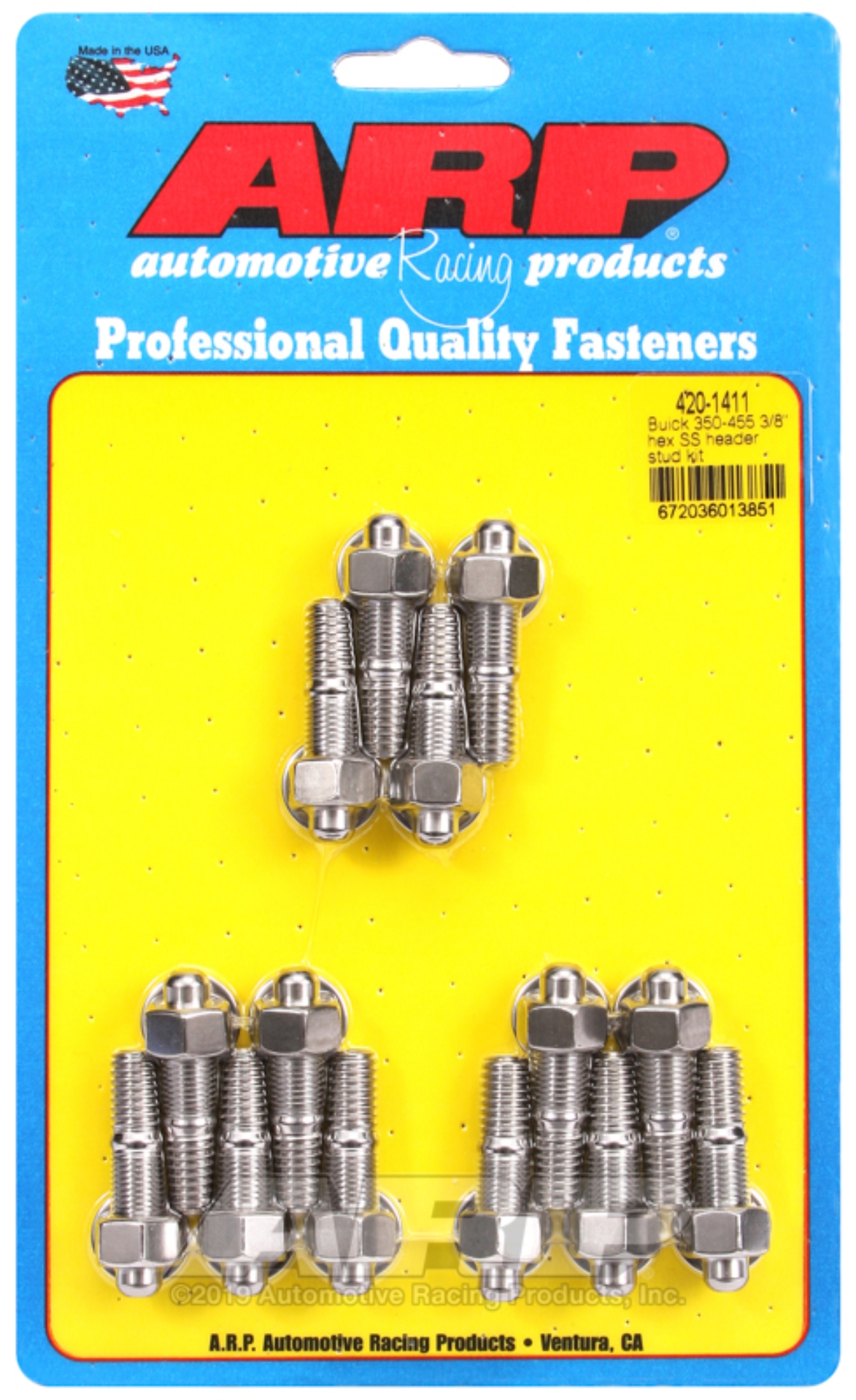 Picture of ARP Buick 350-455 3/8in SS hex header stud kit