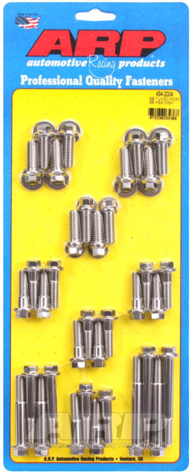 Picture of ARP SB Tuned Port complete SS hex intake manifold bolt kit