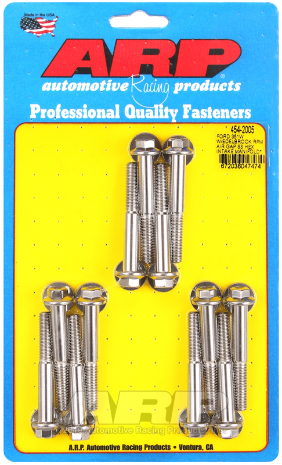Picture of ARP Ford 351W w/Edelbrock RPM air gap hex intake manifold bolt kit