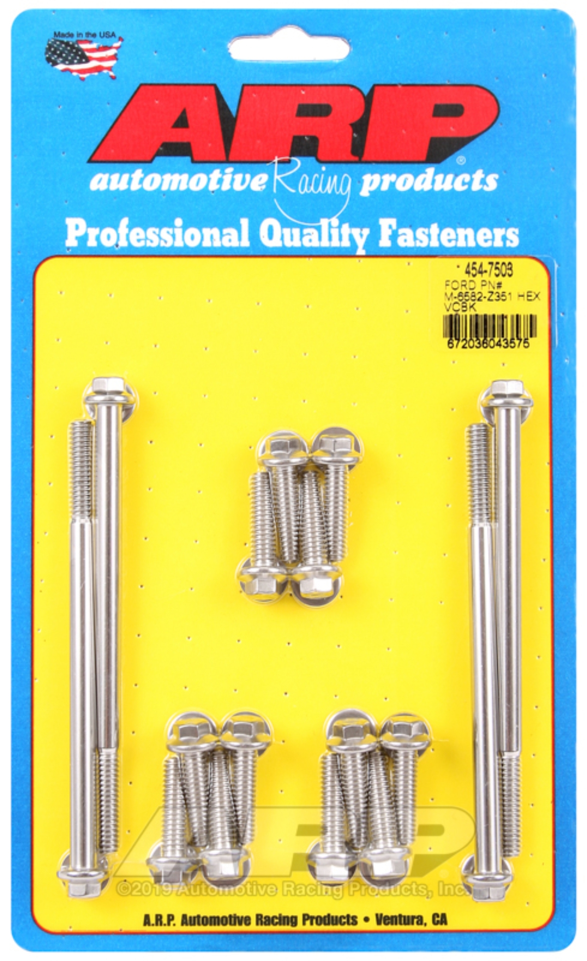 Picture of ARP SB Ford PN# M-6582-Z351 hex valve cover bolt kit