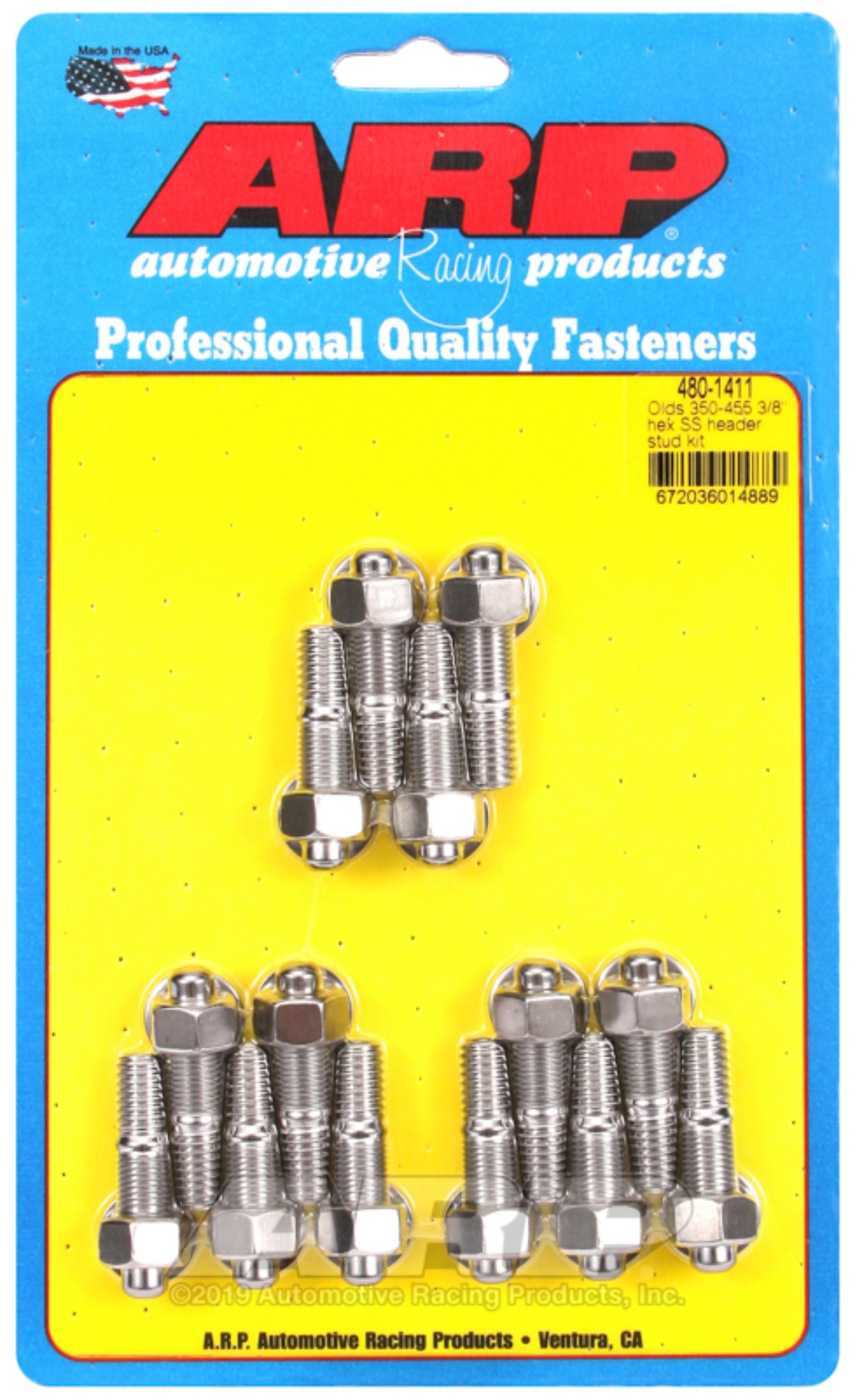 Picture of ARP Olds 350-455 3/8in hex SS header stud kit