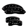 Picture of MGP 4 Caliper Covers Engraved Front Cursive/Cadillac Engraved Rear CTS4 Black finish silver ch