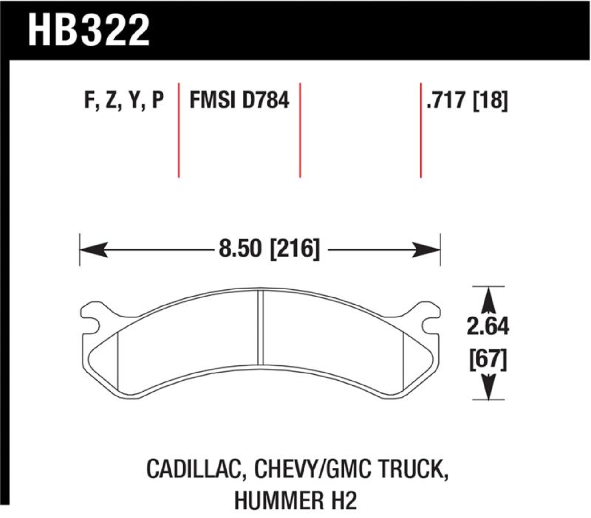 Picture of Hawk Chevy / GMC Truck / Hummer LTS Street Front Brake Pads