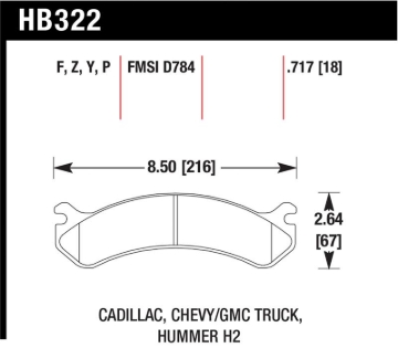 Picture of Hawk Chevy / GMC Truck / Hummer LTS Street Front Brake Pads