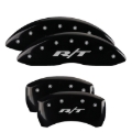 Picture of MGP 4 Caliper Covers Engraved Front & Rear RT1-Truck Black finish silver ch