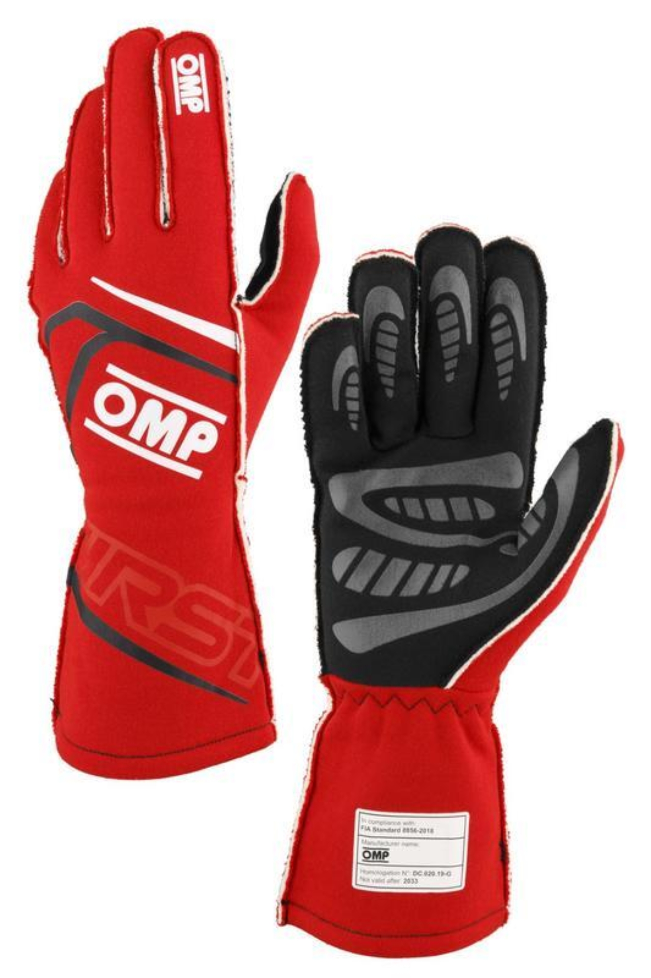Picture of OMP First Gloves - Red Sz  L