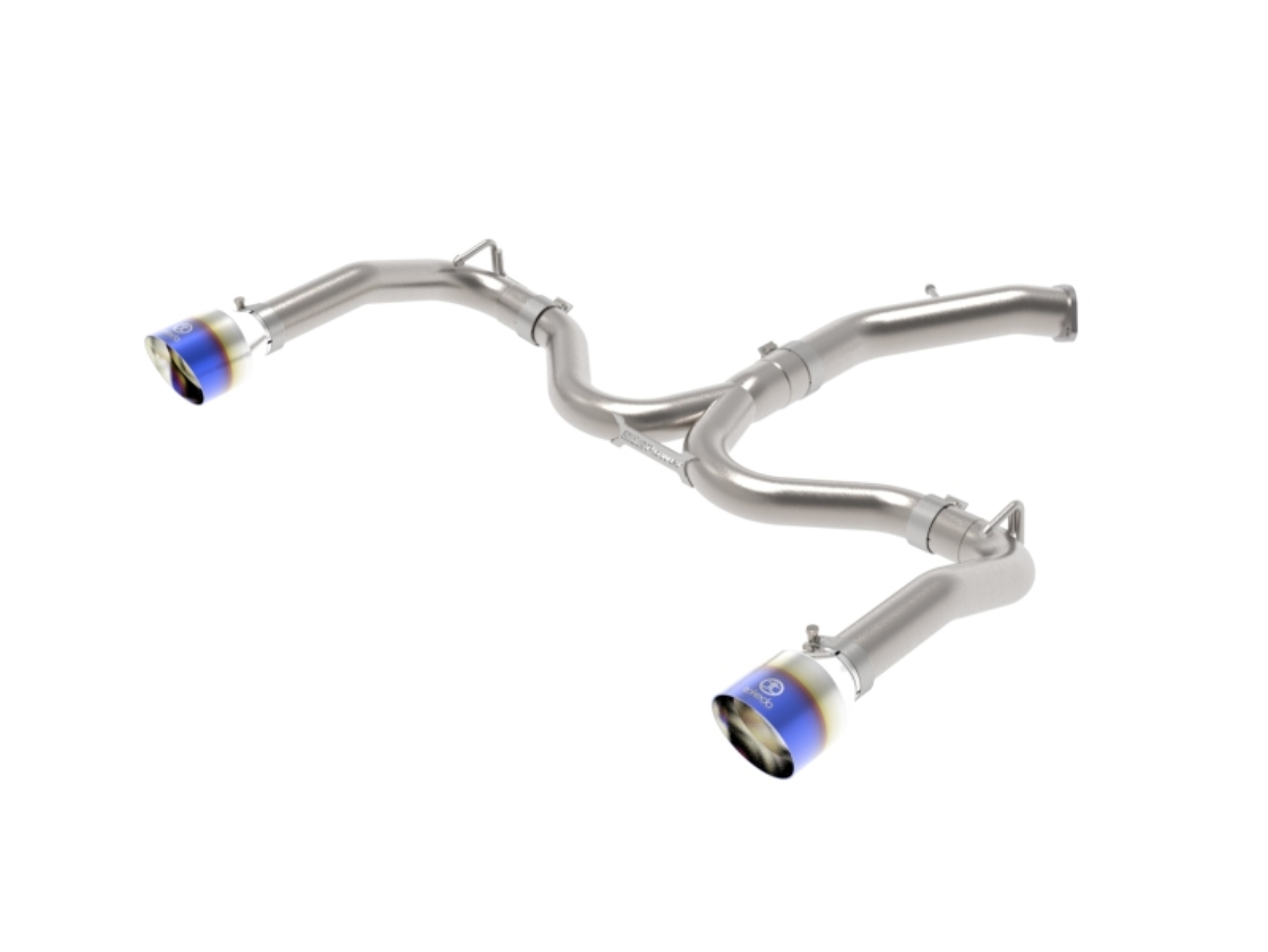 Picture of aFe Takeda 20-21 Kia Forte GT 1.6L (t) 3in to 2.5in SS Axle-Back Exhaust System w/ Blue Flame Tips