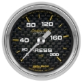 Picture of Autometer Carbon Fiber 2-1/16in Mechanical 0-200 PSI Pressure Gauge