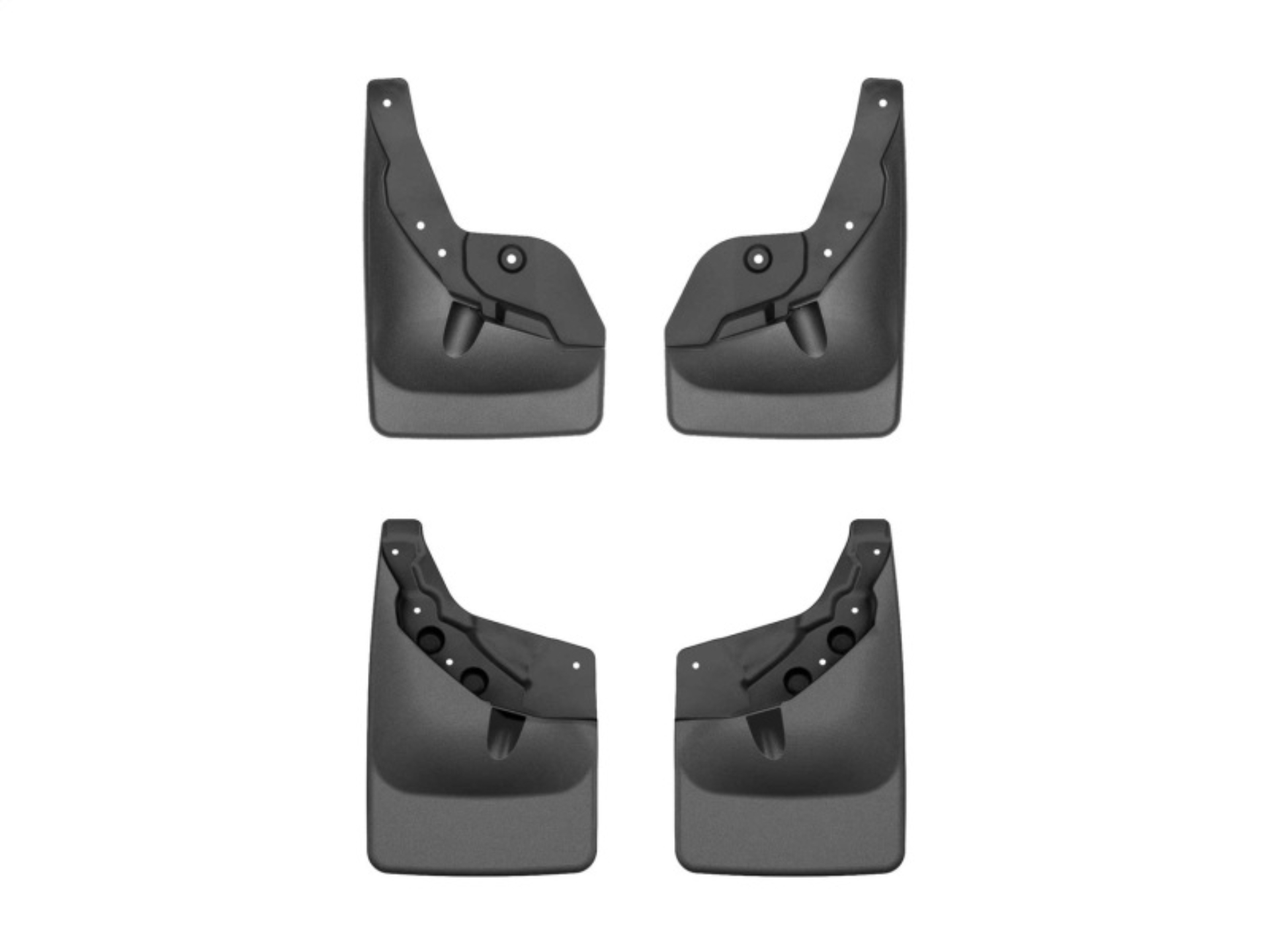 Picture of WeatherTech 24-25 Toyota Tacoma w/o Fender Flares Front & Rear No Drill MudFlaps - Black