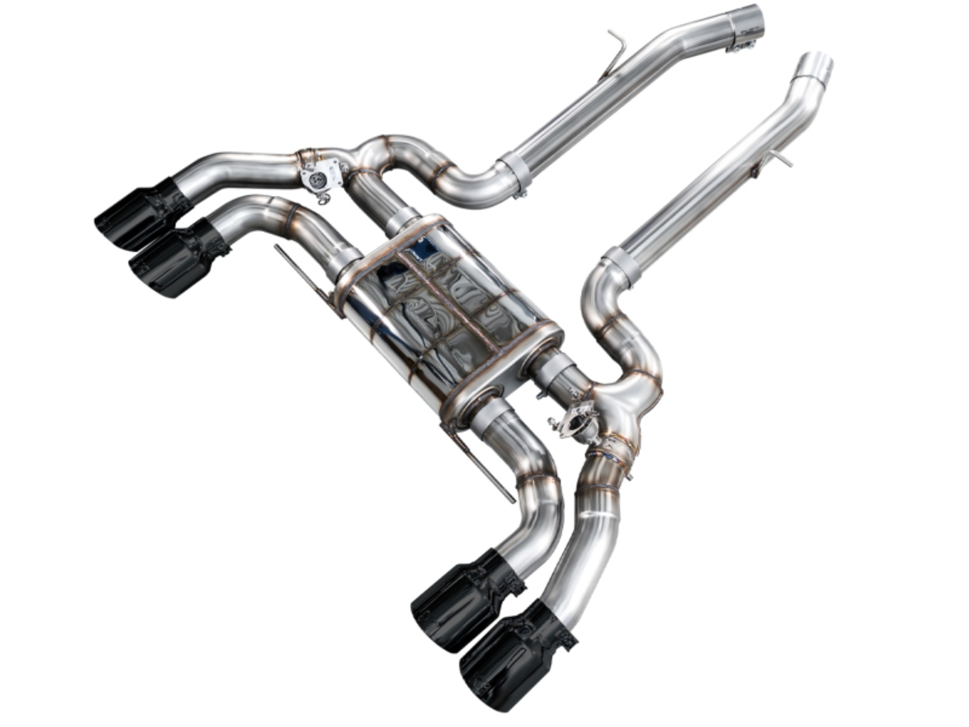 Picture of AWE Tuning 20-25 BMW X3 M/M Comp (F97) AWD SwitchPath Axle-Back Exhaust - Diamond Black Tips