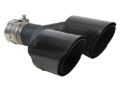 Picture of aFe Takeda 2.5in 304 Stainless Steel Clamp-on Exhaust Tip Driver side 2.5in Inlet 4in Dual-Carbon