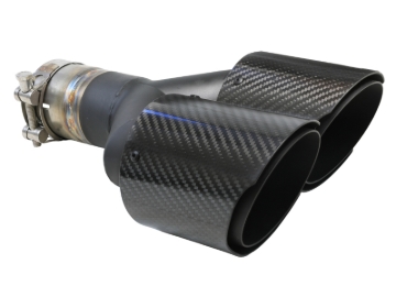 Picture of aFe Takeda 2.5in 304 Stainless Steel Clamp-on Exhaust Tip Passenger Side 2.5in Inlet 4inDual-Carbon