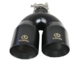 Picture of aFe Takeda 2.5in 304 Stainless Steel Clamp-on Exhaust Tip Passenger Side 2.5in Inlet 4inDual - Black