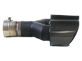 Picture of aFe Takeda 2.5in 304 Stainless Steel Clamp-on Exhaust Tip Driver side 2.5in Inlet 4in Dual-Carbon