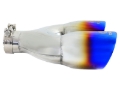 Picture of aFe Takeda 2.5in 304 Stainless Steel Clamp-on Exhaust Tip Passenger Side 2.5in Inlet 4inDual - Blue