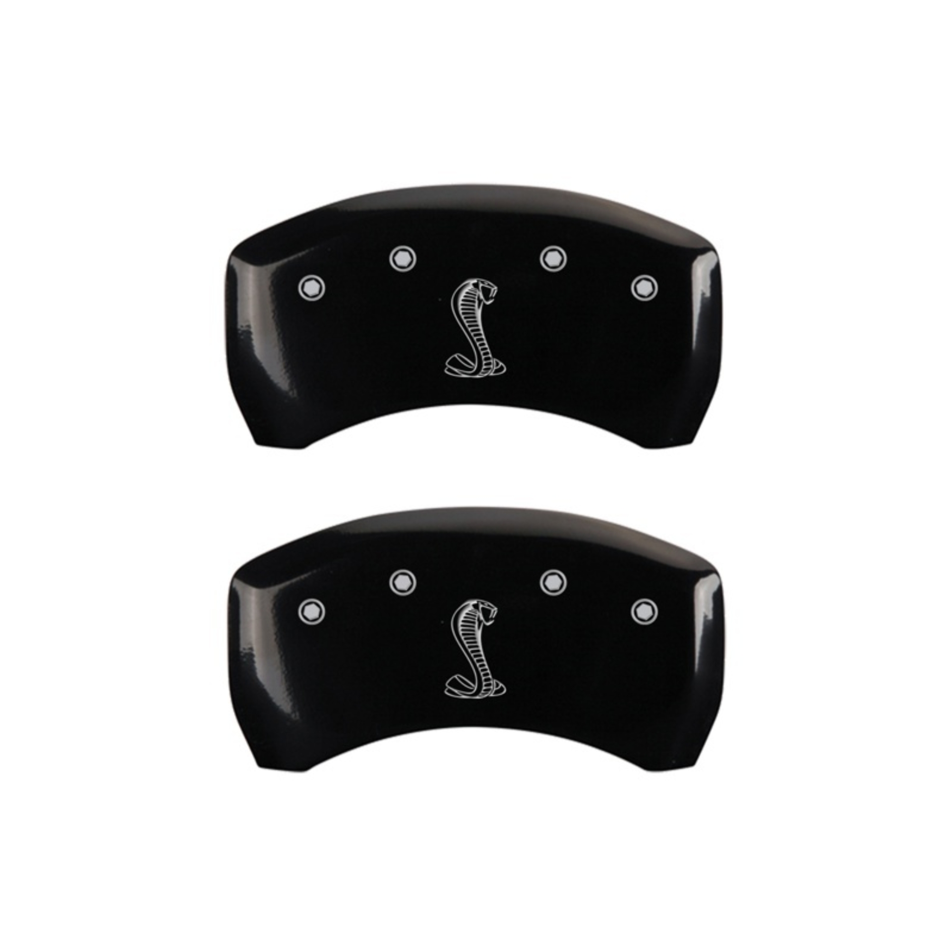 Picture of MGP Rear set 2 Caliper Covers Engraved Rear Snake Black finish silver ch