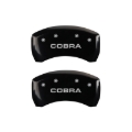 Picture of MGP Rear set 2 Caliper Covers Engraved Rear Cobra Black finish silver ch