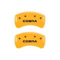 Picture of MGP Rear set 2 Caliper Covers Engraved Rear Cobra Yellow finish black ch