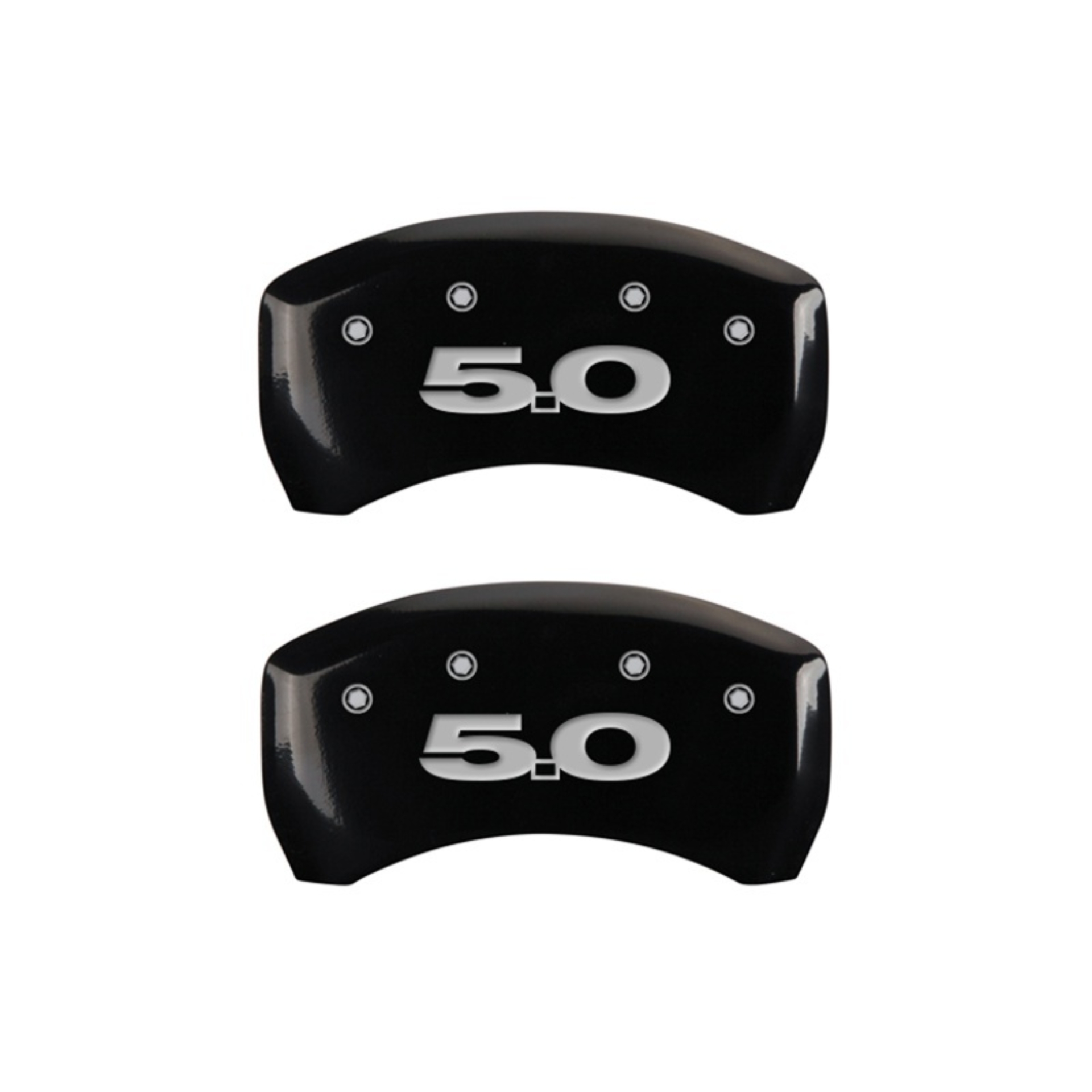 Picture of MGP Rear set 2 Caliper Covers Engraved Rear 50 Black finish silver ch