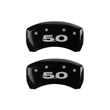Picture of MGP Rear set 2 Caliper Covers Engraved Rear 50 Black finish silver ch